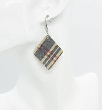Load image into Gallery viewer, Preppy Plaid Leather Earrings - E19-1179