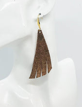 Load image into Gallery viewer, Rose Gold Copper Leather Earrings - E19-1201