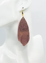 Load image into Gallery viewer, Rose Gold Leather Earrings - E19-1204