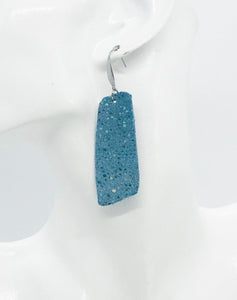 Exotic Teal Stingray Leather Earrings - E19-1209