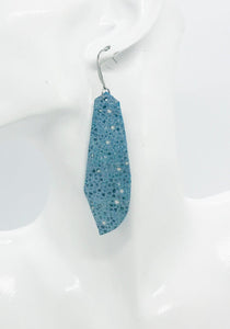 Exotic Teal Stingray Leather Earrings - E19-1222