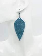 Load image into Gallery viewer, Exotic Teal Stingray Leather Earrings - E19-1224