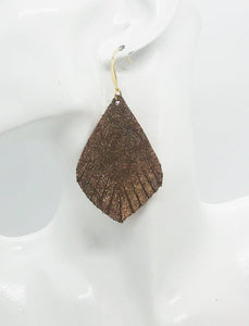 Rose Gold Copper Leathr Earrings - E19-1232