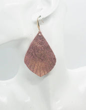 Load image into Gallery viewer, Rose Gold Leather Earrings - E19-1235
