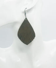 Load image into Gallery viewer, Sandy Brown Suede Leather Earrings - E19-1246