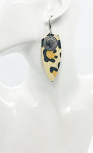 Load image into Gallery viewer, Almond Cheetah Leather Earrings - E19-1247
