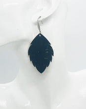 Load image into Gallery viewer, Navy Cork Leather Earrings - E19-1249
