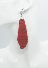 Load image into Gallery viewer, Salmon Cork Leather Earrings - E19-1251