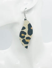 Load image into Gallery viewer, Almond Large Cheetah Leather Earrings - E19-1253