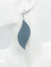 Load image into Gallery viewer, Gray Weave Embossed Leather Earrings - E19-1263