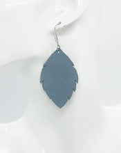 Load image into Gallery viewer, Neutral Gray Leather Earrings - E19-1270