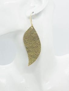 Gold Leather Earrings - E19-1275