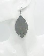 Load image into Gallery viewer, Taupe Dazzle Leather Earrings - E19-1284