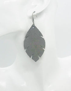 Taupe Dazzle Leather Earrings - E19-1284