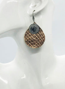 Amazon Cobra Leather Earrings - E19-1295