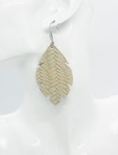 Load image into Gallery viewer, Desert Sand Braided Fishtail Leather Earrings - E19-1304