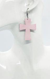 Baby Pink Genuine Leather Earrings - E19-1310