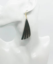 Load image into Gallery viewer, Whisky Brown Leather Earrings - E19-1322