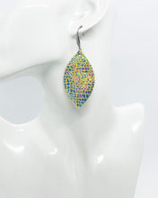 Load image into Gallery viewer, Silver Halo Leather Earrings - E19-1336