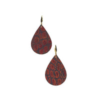 Load image into Gallery viewer, Burnt Orange Alligator Leather Earrings - E19-1349