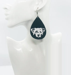 Dalmatian Themed Leather Earrings - E19-1403