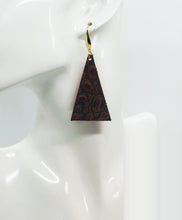 Load image into Gallery viewer, Burnt Orange Alligator Embossed Leather Earrings - E19-1431