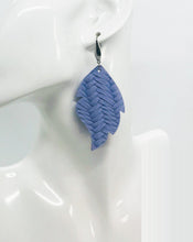 Load image into Gallery viewer, Lavender Braided Fishtail Leather Earrings - E19-1457