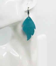 Load image into Gallery viewer, Blue Green Soft Leather Earrings - E19-1492