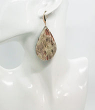 Load image into Gallery viewer, Rose Gold Hair On Leather Earrings - E19-1505