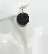 Load image into Gallery viewer, Chocolate Alligator Leather Earrings - E19-1507