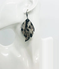 Load image into Gallery viewer, Hair On Snow White Leopard Leather Earrings - E19-1511