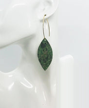 Load image into Gallery viewer, Pale Green Leopard Print Leather Earrings - E19-1512