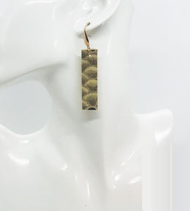 Metallic Rose Gold Genuine Snake Leather Earrings - E19-1519