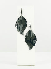 Load image into Gallery viewer, Genuine Mini Camo Leather Earrings - E19-1526