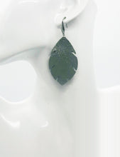 Load image into Gallery viewer, Taupe Dazzle Leather Earrings - E19-1548