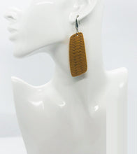 Load image into Gallery viewer, Mustard Braided Fishtail Leather Earrings - E19-1559