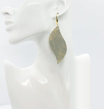 Load image into Gallery viewer, Golden Metallic Leather Earrings - E19-1574