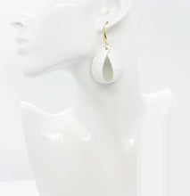 Load image into Gallery viewer, Bright White Genuine Leather Earrings - E19-1575