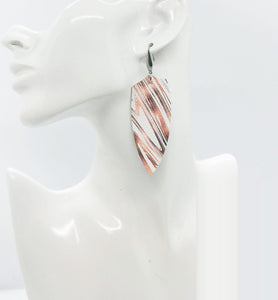 Marbled Pattern Leather Earrings - E19-1584