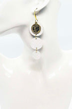 Load image into Gallery viewer, White Genuine Leather Earrings - E19-1597