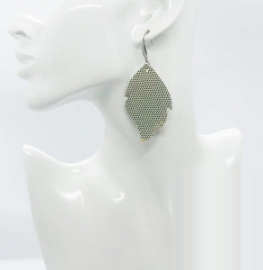 Golden Metallic Leather Earrings - E19-1598