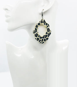 Cheetah Print Leather Earrings - E19-1629