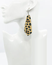 Load image into Gallery viewer, Caramel Cheetah Leather Earrings - E19-1630
