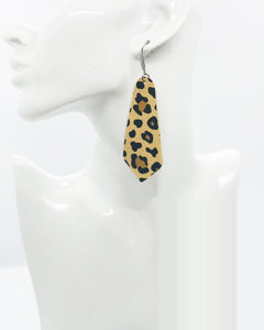 Caramel Cheetah Leather Earrings - E19-1630