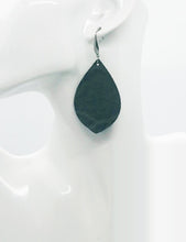 Load image into Gallery viewer, Embossed Elephant Gray Leather Earrings - E19-1635