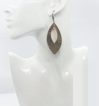 Load image into Gallery viewer, Metallic Rose Gold Leather Earrings - E19-1651