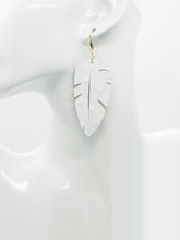 Load image into Gallery viewer, Bright White Genuine Leather Earrings - E19-1679