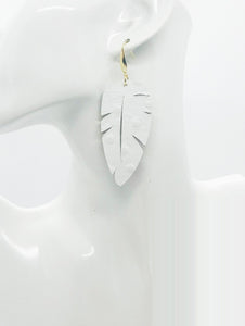 Bright White Genuine Leather Earrings - E19-1679