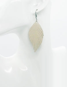 Champagne Leather Earrings - E19-1688