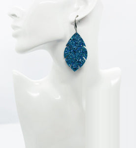 Iceberg Blue Chunky Glitter Earrings - E19-1689